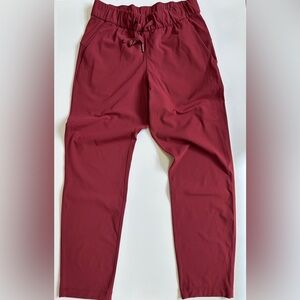 Lululemon On the Fly 7/8 red pants 4 discontinued